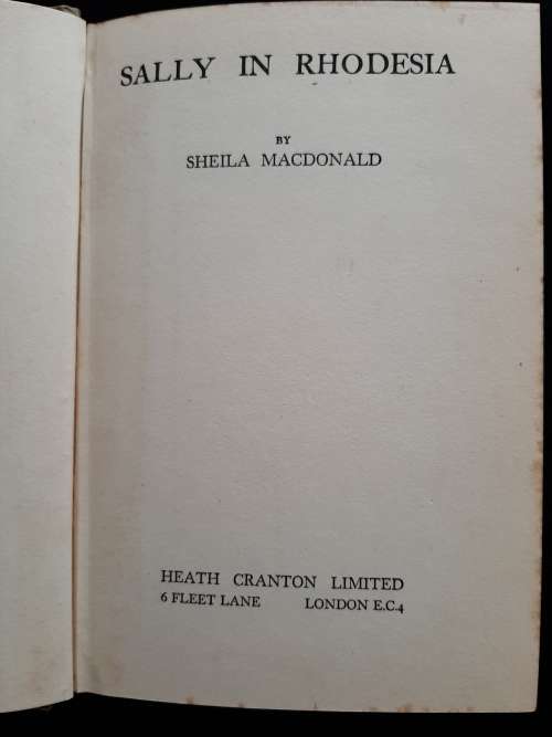 Sally in Rhodesia By Sheila Macdonald