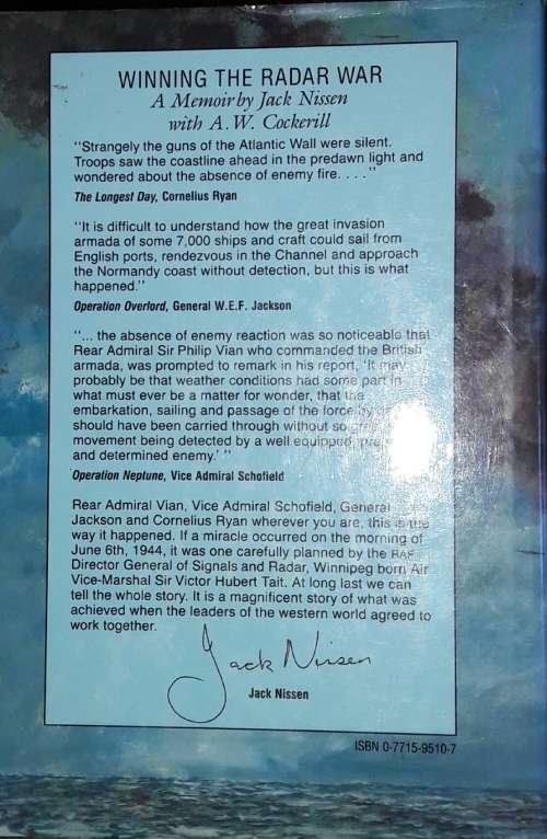Winning the Radar War - A Memoir by Jack Nissen with A W Cockerill