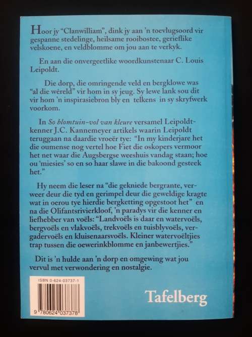 So Blomtuin-vol van kleure: Leipolt oor Clanwilliam by J.C. Kannemeyer