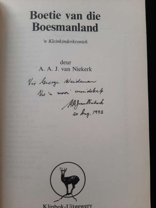 Boetie van die Boesmanland by A.A.J. van Niekerk