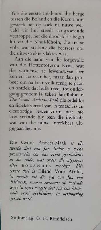 Die Groot Anders-Maak: Bolandia 2 by Jan Rabie