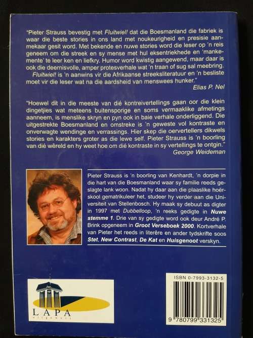 Fluitwiel!  Ware lag- & liegstories uit my dóúrie wêreld by Pieter Strauss