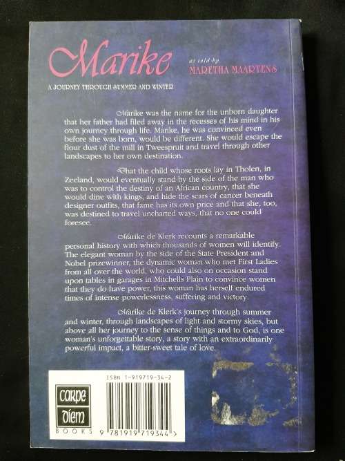 Marike: A Journey through Summer & Winter by Maretha Maartens