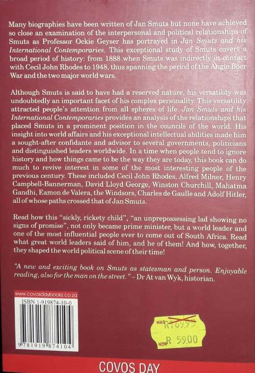 Jan Smuts and His International Contemporaries - O Geyser