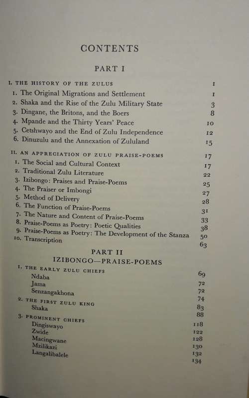 Izibongo - Zulu Praise Poems  - Edited by Trevor Cope