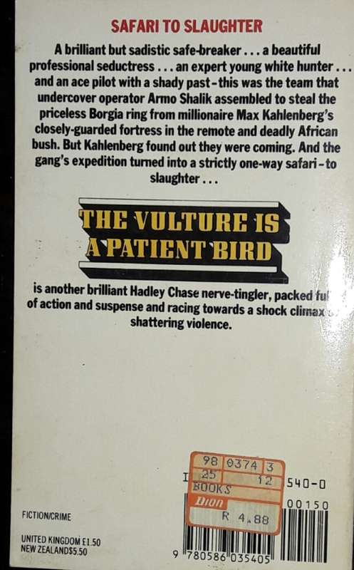 The Vulture Is A Patient Bird -  James Hadley Chase