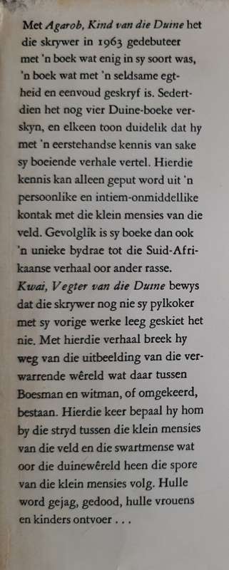 Kwai, Vegter van die Duine by Jan J. van der Post