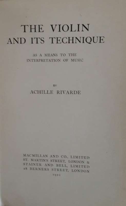 The Musician`s Library - Achille Rivarde