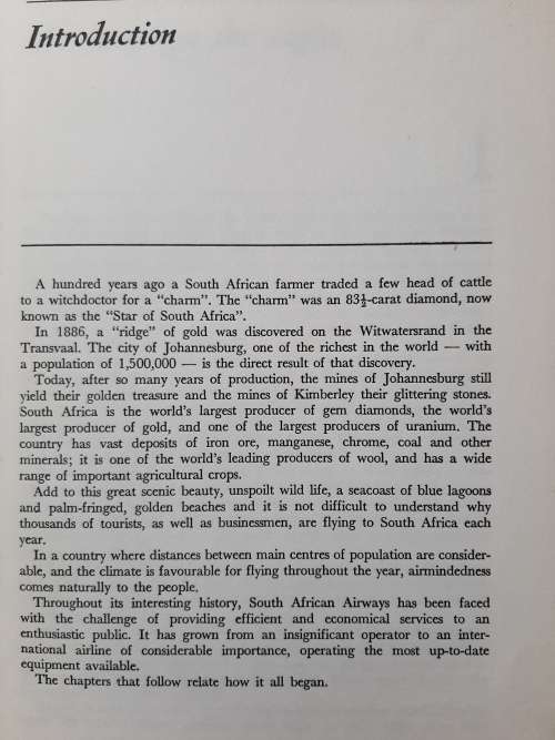 50 Years of Flight Compiled & Edited by The Public Relations Division, South African Airways