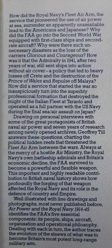Air Power & the Royal Navy 1914-1945: A Historical Survey by Geoffrey Till