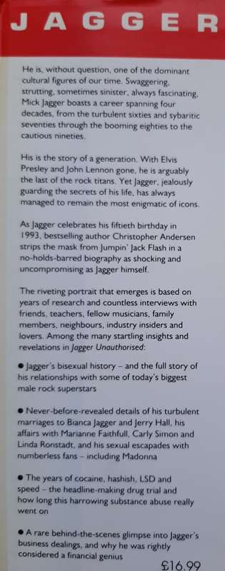 Jagger Unauthorised by Christopher Andersen