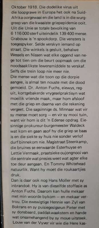 Halfkrone op die oë: `n Verhaal oor die Groot Griep van 1918 by Morkel van Tonder