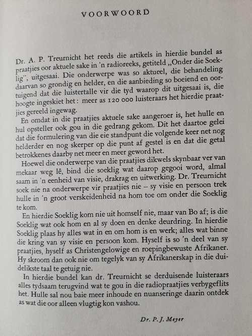 Waar die Soeklig Val by AP. Treurnicht