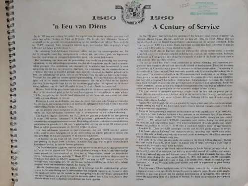 Eeufees van die S.Afrikaanse Spoorweë/Centenary of the S.African Railways 1860-1960