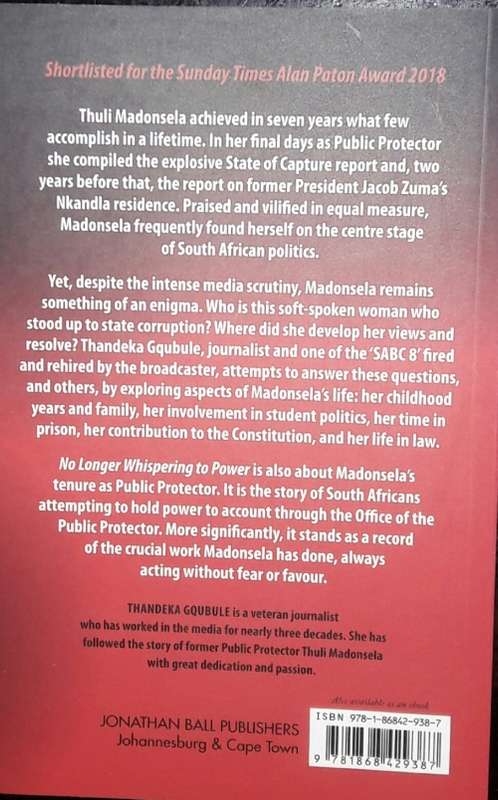 No Longer Whispering To Power - Thandeka Gqubule