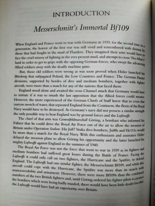 Messerschmitt BF109 by Edward Shacklady(General Editor)