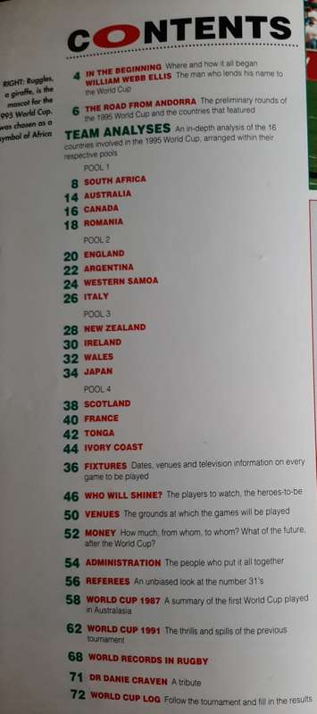 World Cup 1995:  The Definitive Guide by Paul Dobson