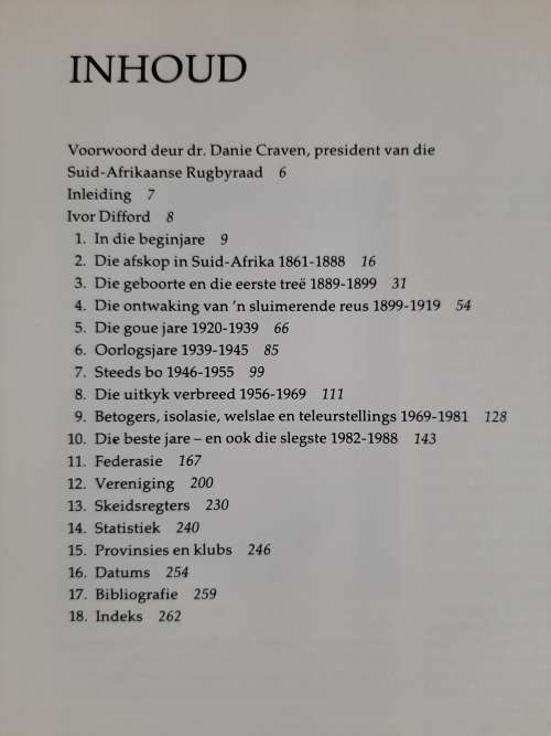 Rugby in Suid-Afrika: `N Geskiedenis 1861-1988 by Paul Dobson