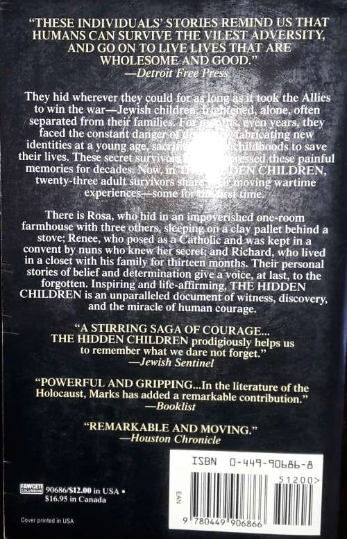 The Hidden Children - The Secret Survivors Of The Holocaust - Jane Marks
