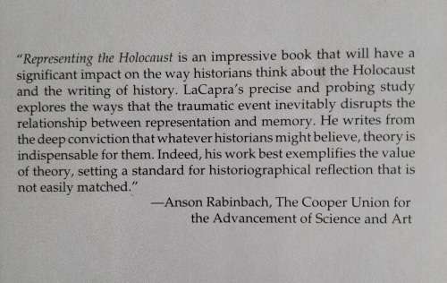 Representing The Holocaust: History, Theory, Trauma by Dominick LaCapra