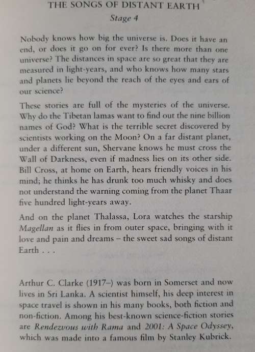 The Songs of Distant Earth by Arthur C. Clarke