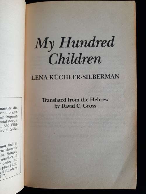 My Hundred Children by Lena Küchler-Silberman