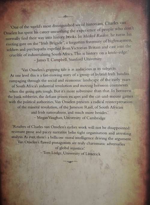 Masked Raiders - Charles Van Onselen