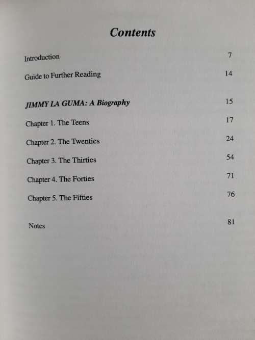 Jimmy La Guma: A biography by Alex La Guma