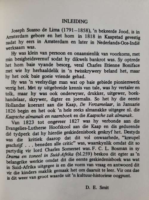 Geschiedenis van de Kaap De Goede Hoop by Mr. J. Suasso De Lima