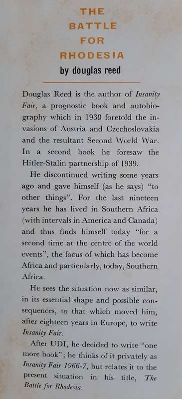 The Battle for Rhodesia by Douglas Reed