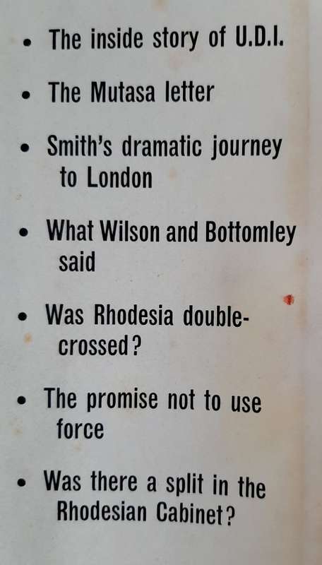 Rhodesia: The Story of the Crisis by Lardner-Burke