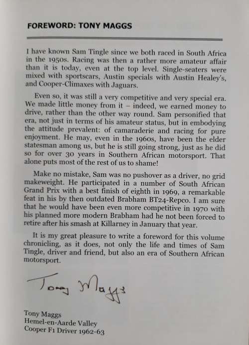 `Love First, Tingle Second` Sam Tingle`s Motorsport Scrapbook by Greg Mills