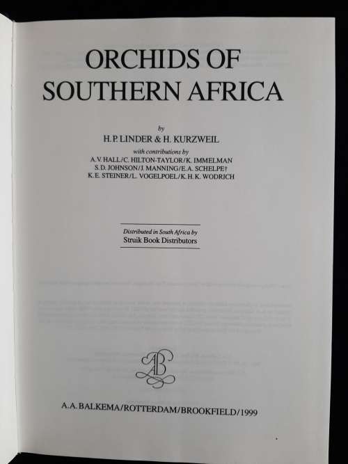 Orchids of Southern Africa by H.P. Linder & H. Kurzweil
