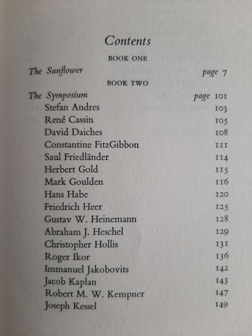 The Sunflower by Simon Wiesenthal with a Symposium