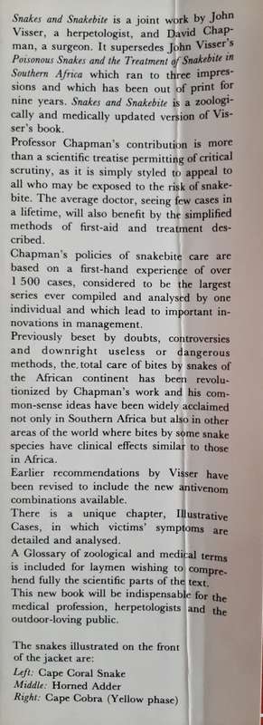 Snakes & Snakebite by John Visser & David S. Chapman