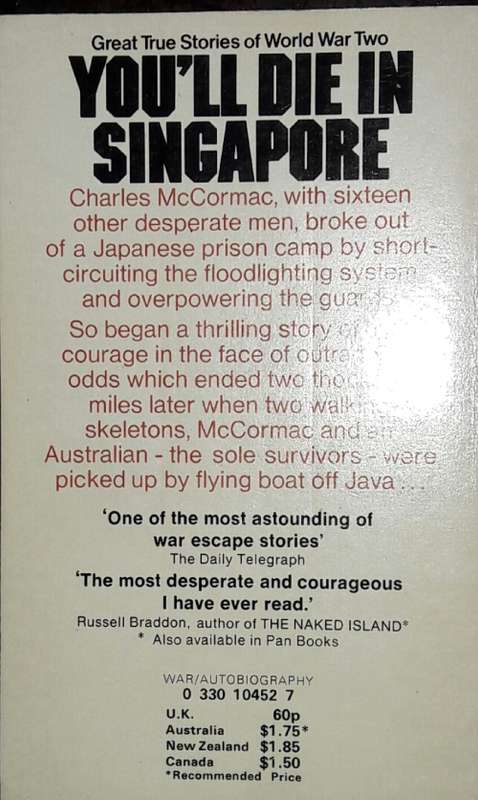 You`ll Die in Singapore - Charles McCormac