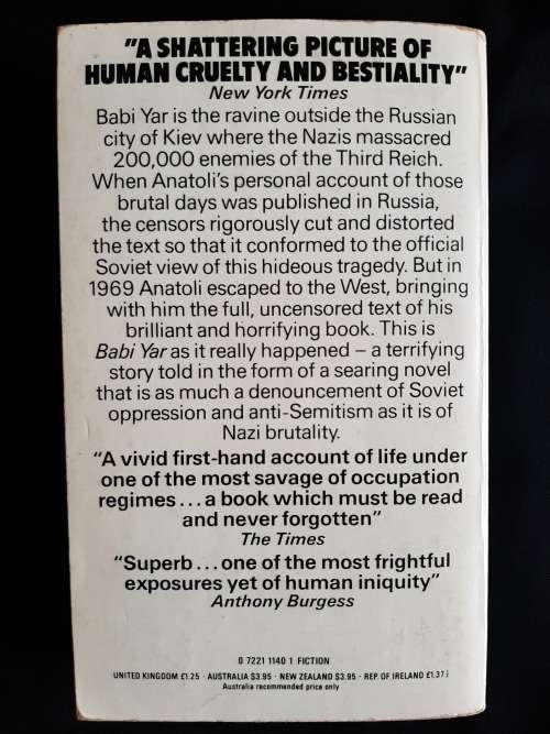 Babi Yar by A. Anatoli(Kuznestsov) Translated by David Floyd