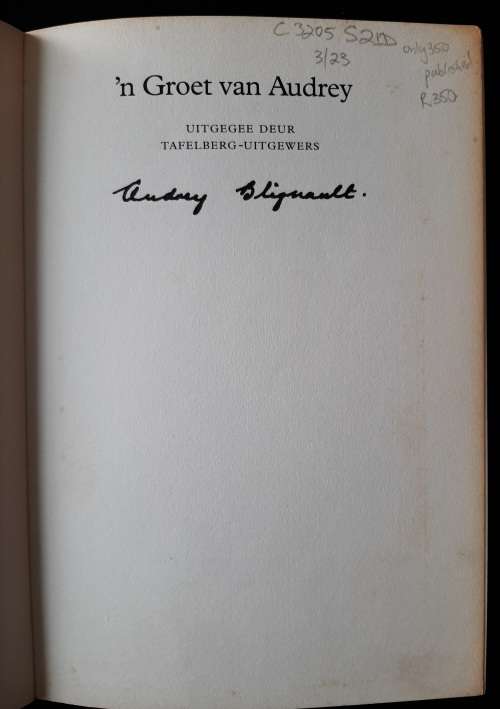 n Groet van Audrey by Audrey Blignault