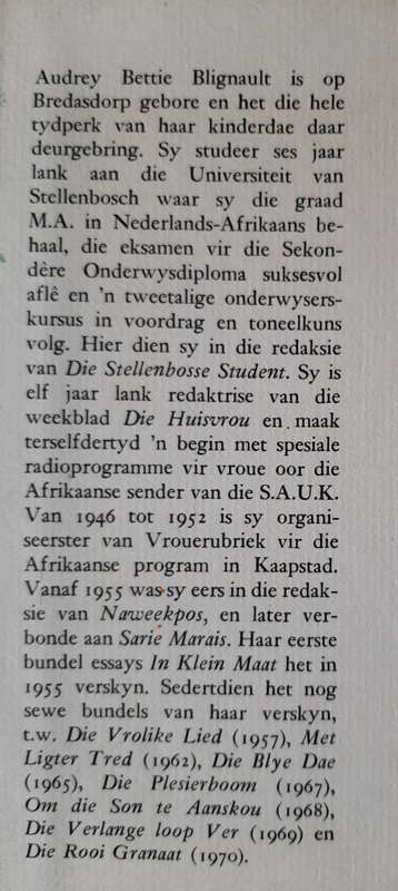 Die Vrolike Lied by Audrey Blignault