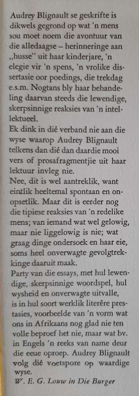 Die Blye Dae by Audrey Blignault