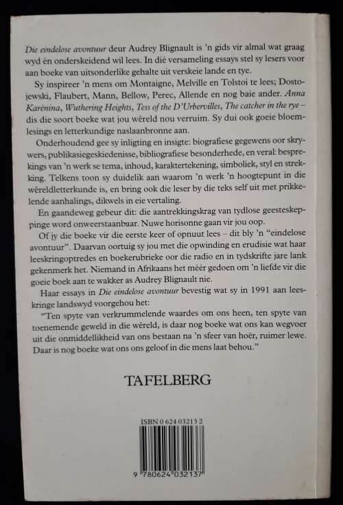 Die Eindelose Avontuur: n Venster op die Wêreldletterkunde by Audrey Blignault