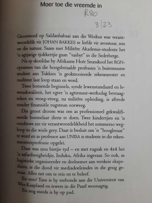 Moer toe die Vreemde in by C. Johan Bakkes