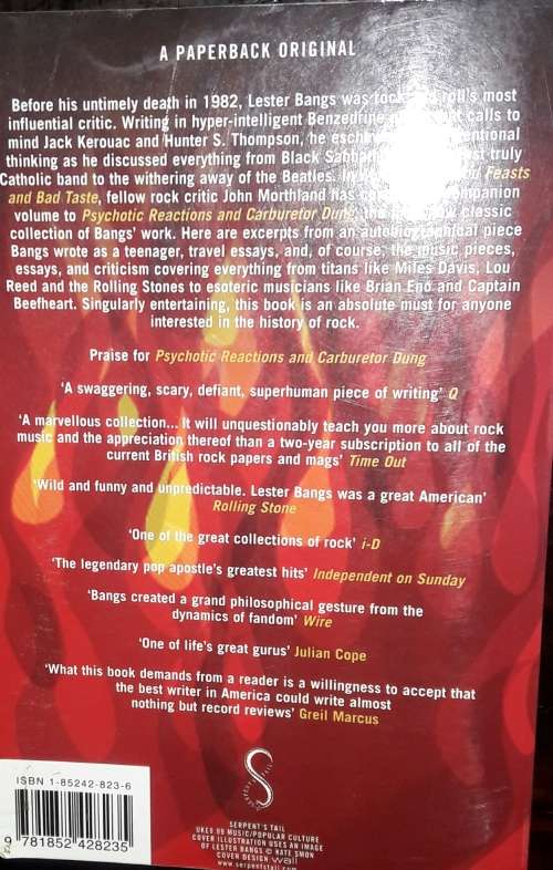 Mainlines, Blood Feasts and Bad Taste - Lester Bangs
