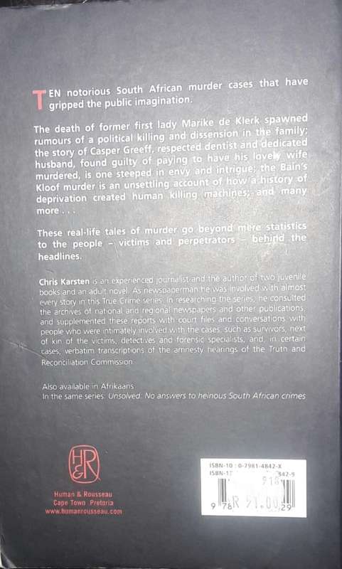 Headline Murders -Slayings Which Shook South Africa - Chris Karsten