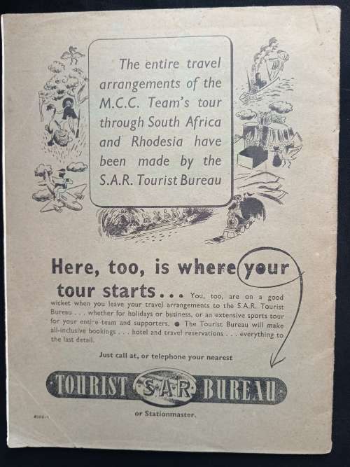 A Souvenir of the M.C.C. Tour, 1948-9 To South Africa & Rhodesia