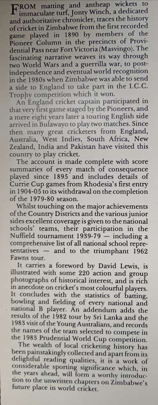Cricket`s Rich Heritage by Jonty Winch