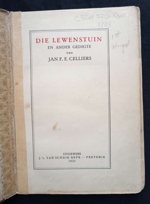 Die Lewenstuin & Ander Gedigte van Jan F. E. Celliers