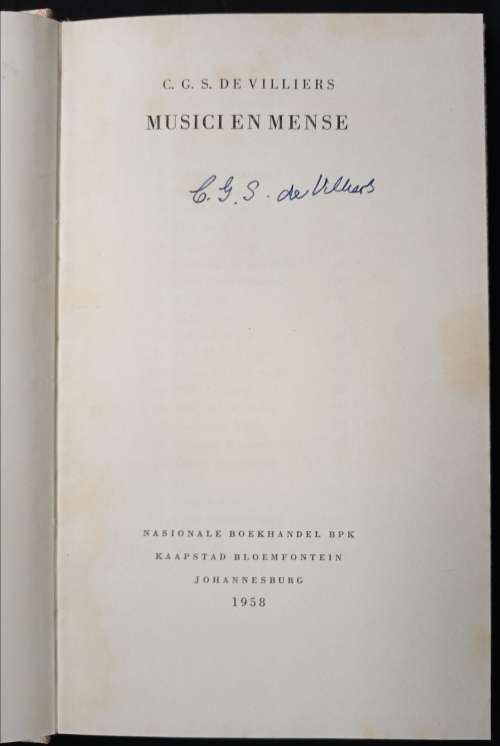 Musici en Mense by C.G.S. de Villiers