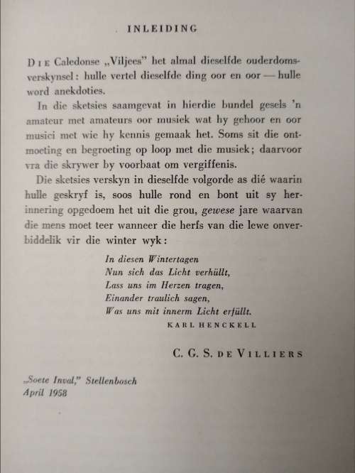 Musici en Mense by C.G.S. de Villiers