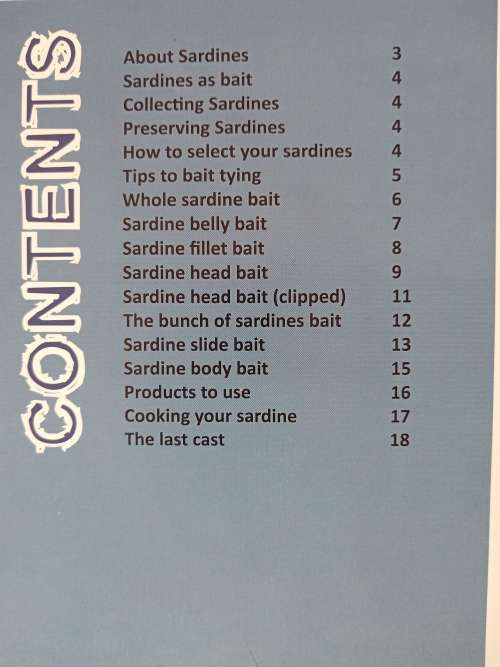 The Ray de Bruyn - No More Secrets Bait Encyclopedia - The Sardines